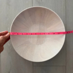 White Washed Rubberwood Serving Bowl. Deep rounded modern, fresh natural look. This versatile bowl is ideal for serving fruits, salads and other dishes. - Image 5