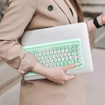 Wireless Keyboard and Mouse Combo,85 Keys Retro Keyboard with Round Keys, 2.4G Portable Keyboard Mouse Set for Desktop/Laptop/Windows PC（Keyboard and Mouse Share only 1 USB Receiver） - Image 6