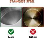 Stainless Steel Whistling Tea Kettles, 2.5 Quart Teapot with Anti-heat Wood Grain Silicone Handle - Whistling Stainless Steel Tea Pot Modern Tea Kettles - Image 6