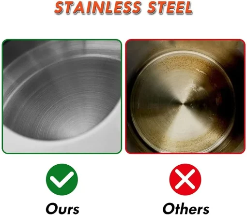 Stainless Steel Whistling Tea Kettles, 2.5 Quart Teapot with Anti-heat Wood Grain Silicone Handle - Whistling Stainless Steel Tea Pot Modern Tea Kettles - Image 6