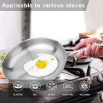 imarku Stainless Steel Frying Pan - 3 Ply Steel Skillet - Professional Grade Pans for Cooking - 12 Inch Stainless Steel Cooking Pan Hammered Surface - Image 5