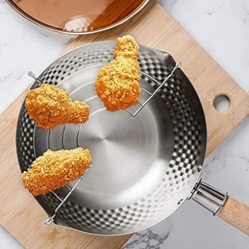 Traditional Japanese Milk Pot, Nostick Milk Sauce Pot with Glass Lid, Instant Noodle Pot with Wooden Handle, Kitchen Cooking Tool - 20cm - Image 3