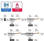 Traditional Japanese Milk Pot, Nostick Milk Sauce Pot with Glass Lid, Instant Noodle Pot with Wooden Handle, Kitchen Cooking Tool - 20cm - Image 7