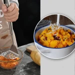 C&E CNIMMFF Potato Mashers Stainless Steel Potato Masher Potatoes Mud Pressure Mud Machine Ricer Fruit Vegetable Tools Kitchen Gadgets Accessories(S) - Image 3