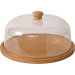33*18cm Acrylic Cake Stand with Wooden Handle and Dome - High-quality, handcrafted cake stand with a shatterproof dome and stylish wooden handle, perfect for... - Image 2