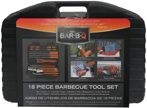Mr. bar-bq 18-Piece Plastic Handle Hardware Tool Set, Black - Image 4
