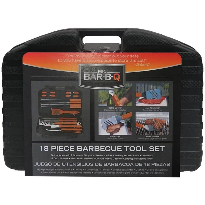 Mr. bar-bq 18-Piece Plastic Handle Hardware Tool Set, Black - Image 4