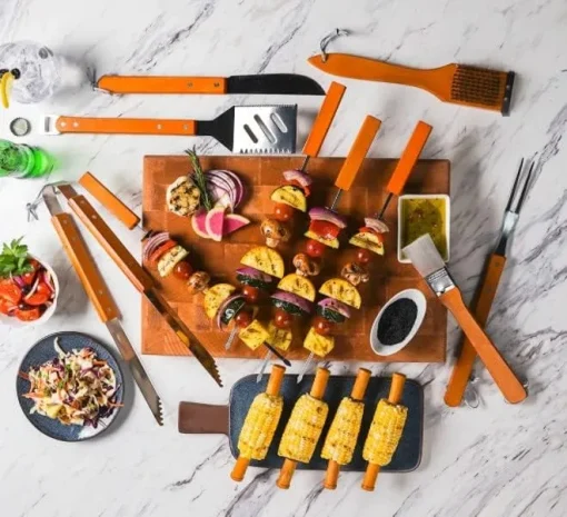 Mr. bar-bq 18-Piece Plastic Handle Hardware Tool Set, Black - Image 3