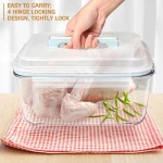 Large Glass Storage Containers with Lids, Big Marinade Food Containers for Rotisserie Chicken Meal Prep Turkey Watermelon Potluck, XL Extra Large Freezer Safe Storage Container Airtight 200oz/26cup - Image 7