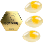 Organic Collagen Egg Soap Handmade Cleansing Soap for Face and Bath 80g* 5 bars