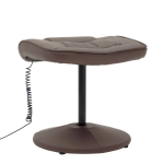 vidaXL Massage Recliner with Ottoman Brown Faux Leather - Image 8
