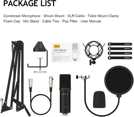ZINGYOU ZY-CA1 XLR Microphone (Black) - Image 6