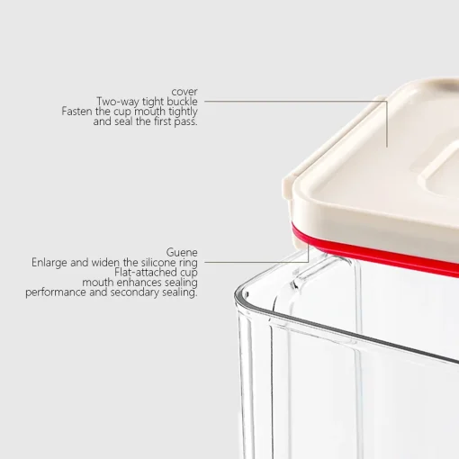 Clearance Items,npkgvia Kitchen Canisters,Canning Jars,Vacuumable Sealed Food Containers Transparent Sealed Grain Containers With LIDS Plastic Sealed Kitchen Containers D,Food Storage Containers - Image 4