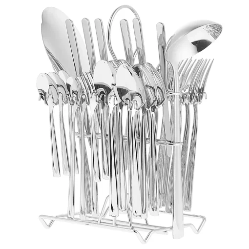 39 Pcs Bonito Stainless Steel Cutlery Set-Sliver - Image 2