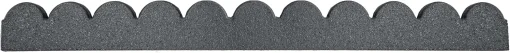 Flexi Curve Scalloped Garden Edging Rubber Landscape Scallop Lawn Border Edging Section 120cm (4ft), Grey, Pack of 1 - Image 4