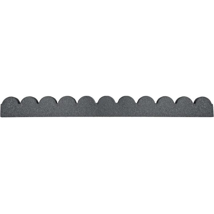 Flexi Curve Scalloped Garden Edging Rubber Landscape Scallop Lawn Border Edging Section 120cm (4ft), Grey, Pack of 1 - Image 4