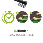 Flexi Curve Scalloped Garden Edging Rubber Landscape Scallop Lawn Border Edging Section 120cm (4ft), Grey, Pack of 1 - Image 5