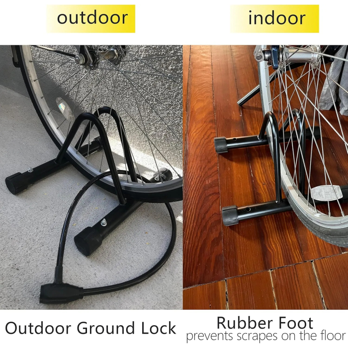 YYDS Bike Stand，Adjustable Bike Rack Garage, Indoor/Outdoor Bicycle Stand, Tire width adjustable 1”to 4”,Bike Stand Floor for Mountain and Road Bike - Image 3