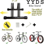 YYDS Bike Stand，Adjustable Bike Rack Garage, Indoor/Outdoor Bicycle Stand, Tire width adjustable 1”to 4”,Bike Stand Floor for Mountain and Road Bike - Image 5