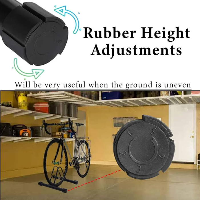 YYDS Bike Stand，Adjustable Bike Rack Garage, Indoor/Outdoor Bicycle Stand, Tire width adjustable 1”to 4”,Bike Stand Floor for Mountain and Road Bike - Image 6