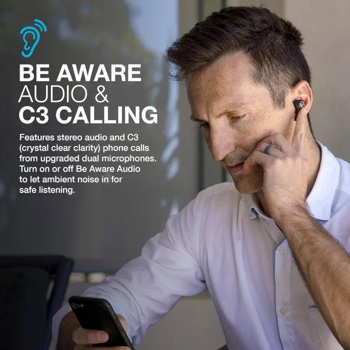 JLab Audio JBuds Air Executive True Wireless Bluetooth Earbuds + Charging Case, Black, C3 Calling with Dual Microphones, Long Playtime, Bluetooth 5.0 Connection, 3 EQ Settings (Renewed) - Image 5