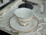 2-piece gold porcelain tea cup set - Image 5