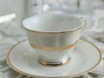 2-piece gold porcelain tea cup set - Image 6