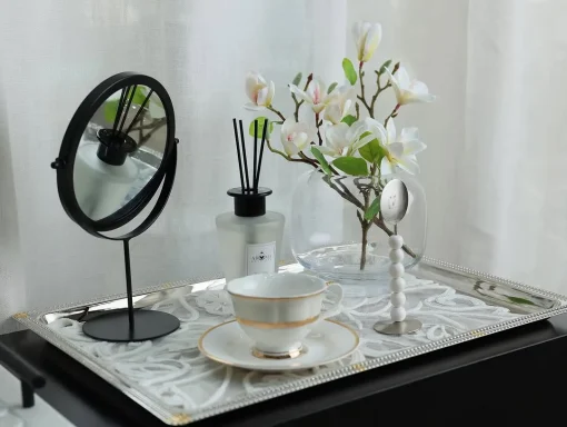 2-piece gold porcelain tea cup set - Image 7