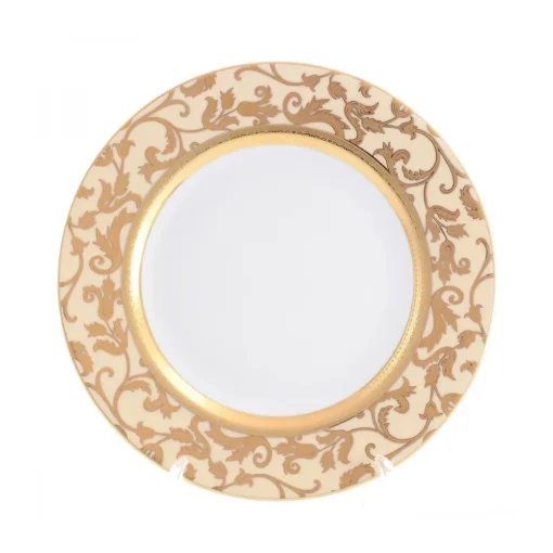Round dish 20cm Falkenporzellan Tosca Creme Gold - Image 2