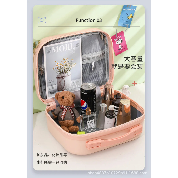 14" Cosmetic Bag, Lightweight Travel Bag, Makeup Organizer, Moisture-Dry Separation Design, Multi-Use Travel Storage Bag - Image 3