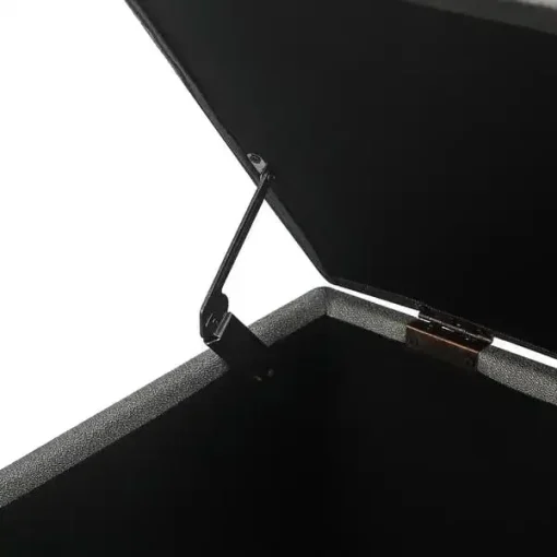 Adeco 40" Storage Ottoman Bench for Living Room - Grey - Image 4