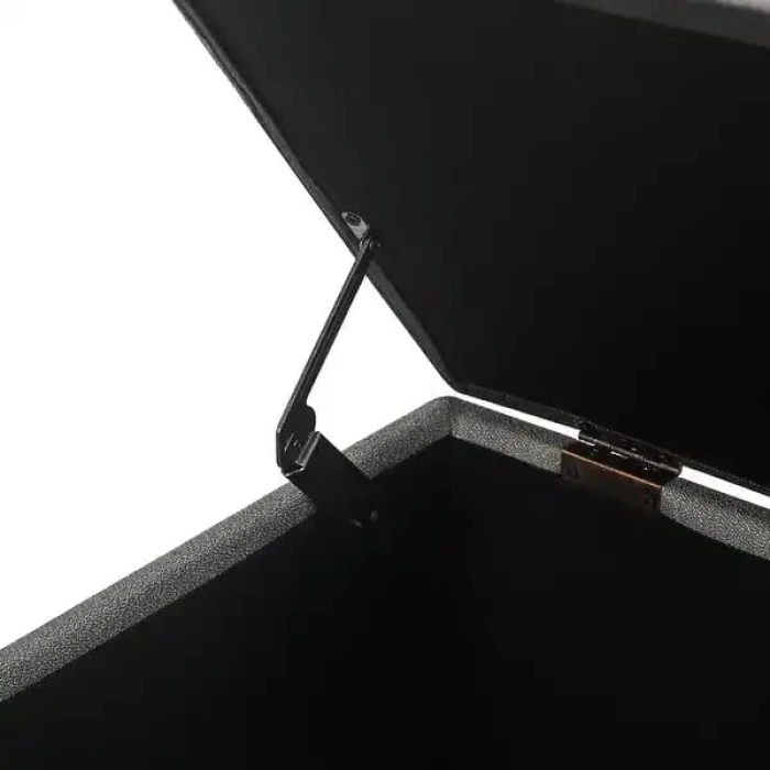 Adeco 40" Storage Ottoman Bench for Living Room - Grey - Image 4