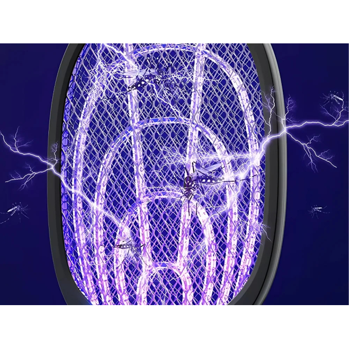 Electric fly swatter for mosquitoes moths insects with uv lamp with stand - Image 3