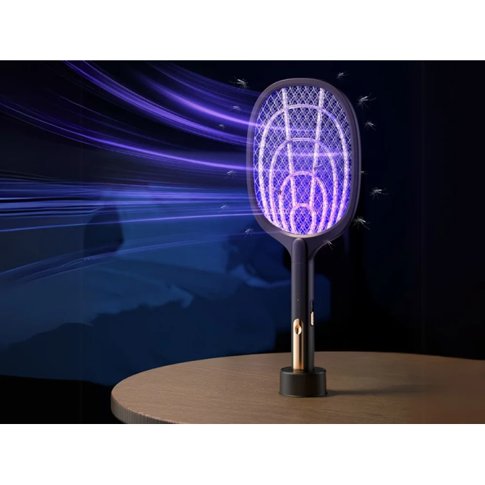 Electric fly swatter for mosquitoes moths insects with uv lamp with stand - Image 7