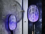 Electric fly swatter for mosquitoes moths insects with uv lamp with stand - Image 9