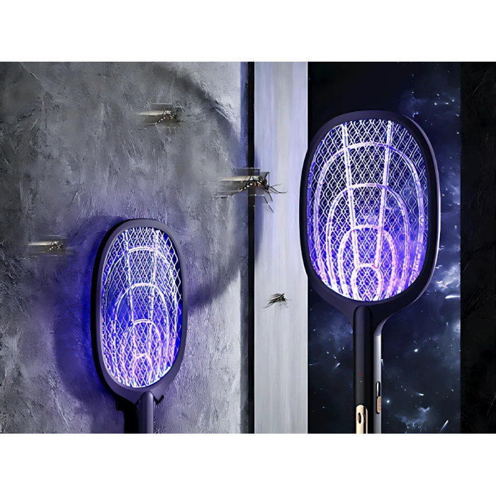 Electric fly swatter for mosquitoes moths insects with uv lamp with stand - Image 9