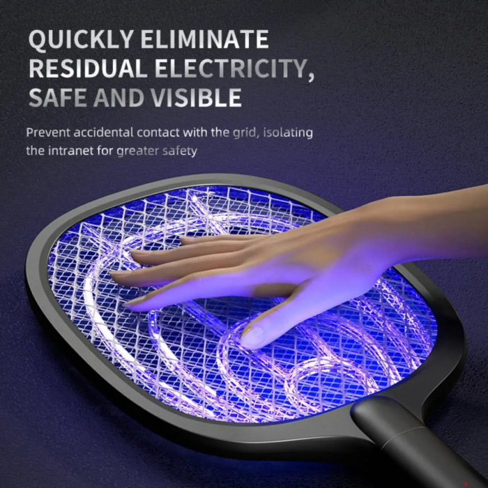 Electric fly swatter for mosquitoes moths insects with uv lamp with stand - Image 10