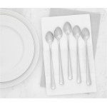 Amazon Basics Stainless Steel Macchiato Spoon with Round Edge, Pack of 6