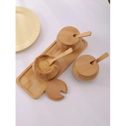 Dollar for Improt Wooden Spice Set 3 Pieces