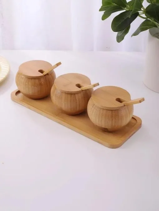 Dollar for Improt Wooden Spice Set 3 Pieces - Image 2