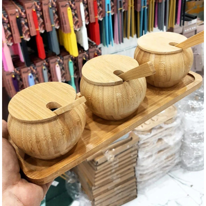 Dollar for Improt Wooden Spice Set 3 Pieces - Image 5