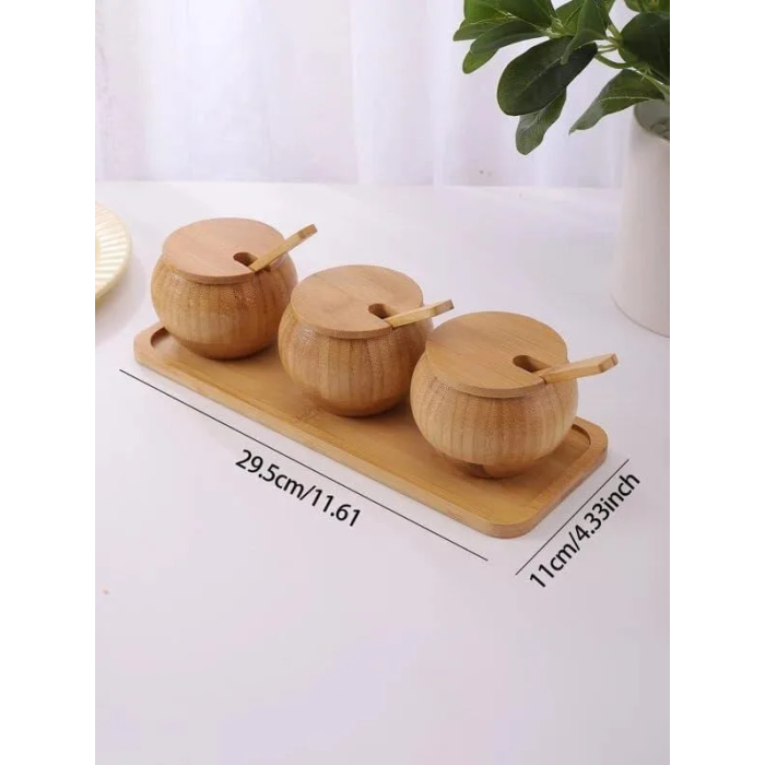Dollar for Improt Wooden Spice Set 3 Pieces - Image 8