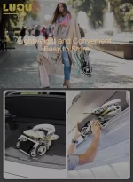 LIYI99 Lightweight One-Hand Fold Stroller, Multi-Mode Reclining Travel Stroller, Oversized Canopy, Extra Large Storage - Image 10