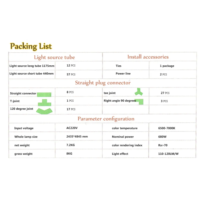 680 W Hexagonal Garage Lights, Honeycomb LED Lights, 6000 K Colour Temperature, Ring Connection Design, Pack of 14 Hexagon Garage LED Lights for Gym, Basement, Warehouse, 7.8 x 15.7 Feet, White - Image 10