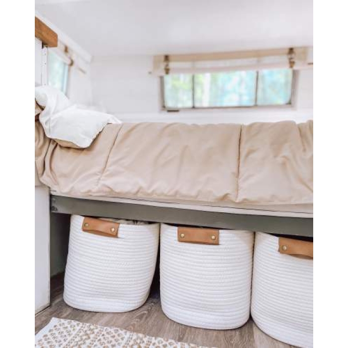 Decorative Coiled Rope Basket Cream - Brightroom™ - Image 5