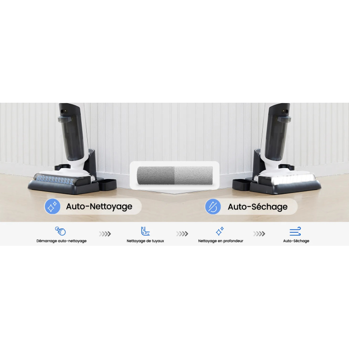 proscenic F10 Cordless Vacuum Cleaner, Water and Dust Vacuum Cleaner, Wet and Dry Vacuum Cleaner, LED Screen, Lightweight, and Practical, Perfect for Sticky Dirt and Pet Hair - Image 12