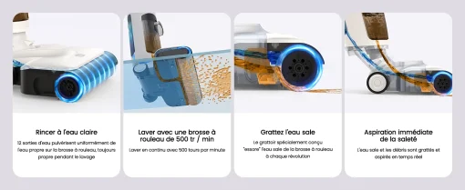 proscenic F10 Cordless Vacuum Cleaner, Water and Dust Vacuum Cleaner, Wet and Dry Vacuum Cleaner, LED Screen, Lightweight, and Practical, Perfect for Sticky Dirt and Pet Hair - Image 11