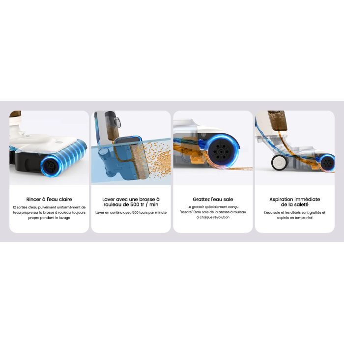 proscenic F10 Cordless Vacuum Cleaner, Water and Dust Vacuum Cleaner, Wet and Dry Vacuum Cleaner, LED Screen, Lightweight, and Practical, Perfect for Sticky Dirt and Pet Hair - Image 11