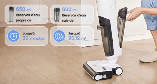 proscenic F10 Cordless Vacuum Cleaner, Water and Dust Vacuum Cleaner, Wet and Dry Vacuum Cleaner, LED Screen, Lightweight, and Practical, Perfect for Sticky Dirt and Pet Hair - Image 9