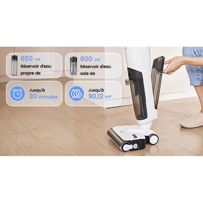 proscenic F10 Cordless Vacuum Cleaner, Water and Dust Vacuum Cleaner, Wet and Dry Vacuum Cleaner, LED Screen, Lightweight, and Practical, Perfect for Sticky Dirt and Pet Hair - Image 9